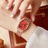 Xsvo Women's Roman Numeral Dial Quartz Watch - Steel Band, Bucket-Shaped Design