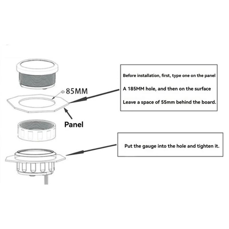 Large Screen Speed Gauge Meter 200km/h Odometer With Waterproof ABS Plastic For Marine Vehicles Boats Trucks Motorcycles