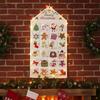 Fabric Christmas Advent Calendar with Pockets Xmas Tree Empty Cloth Ornaments DIY Household Festival Decorations for Home Decor