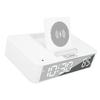10W Digital Alarm Clock One Button Lifting LED Mirror Electronic Clock with 10W Wireless Charging for Bedroom