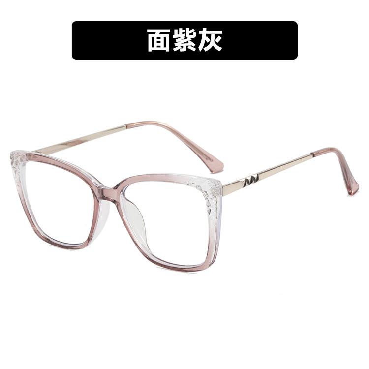European and American cat eye Internet celebrity anti-blue light glasses frame new TR women ins retro flat light