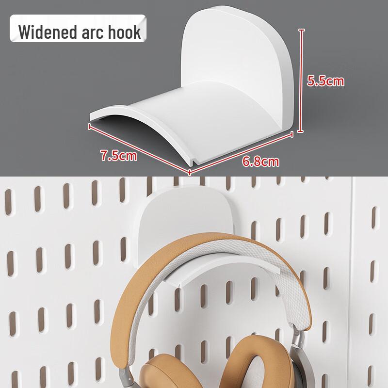 miflame Drill-Free Pegboard Headphone Holder