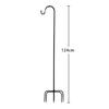 Wrought Iron Shepherd's Hook for Outdoor Bird Feeders, Lanterns, and Hanging Baskets