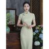 Color blue | green cheongsam new Chinese-style improved young 1011 spring and summer short sleeves retro style daily girl