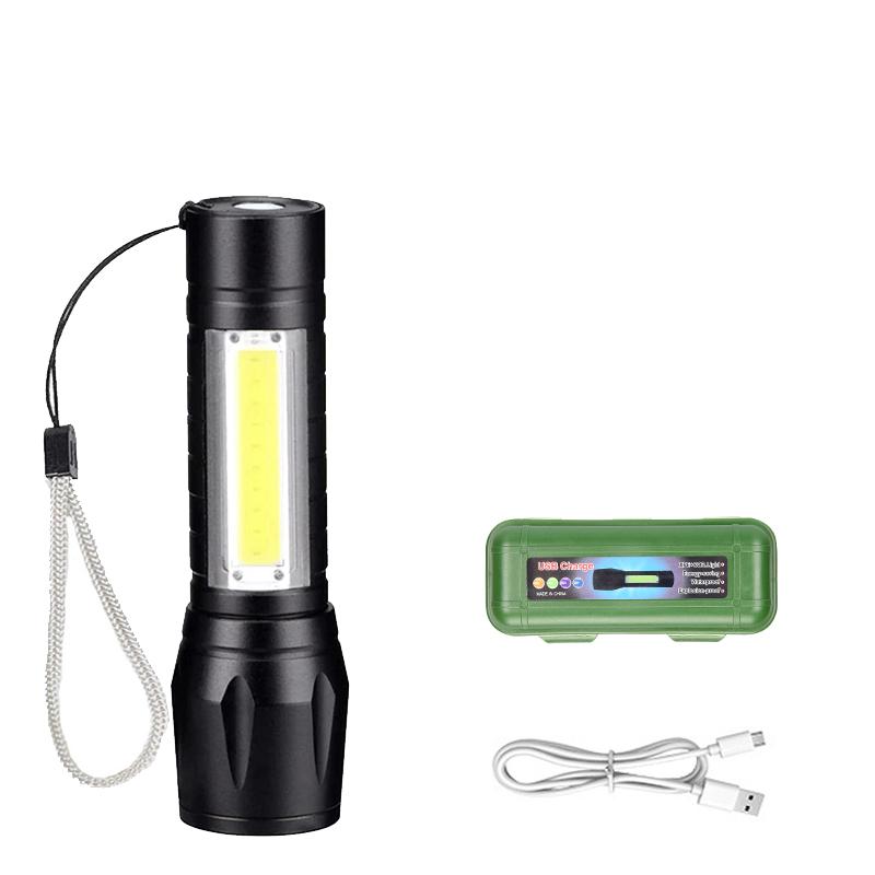 Super Bright P50 Flashlight USB Rechargeable LED Long Range Tactical Torch Outdoor Waterproof Emergency Camping Fishing Lantern