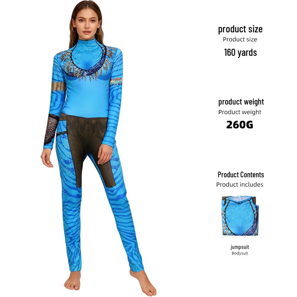 Avatar 3 Kids Cosplay Costume: Stage Performance Jumpsuit for Role-Playing