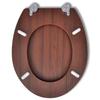 VidaXL Sièges de toilette avec couvercles 2 pcs MDF Marron