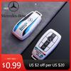Heißer Autoaufkleber Auto Smart Fernschlüssel Hülle Abdeckung Schale Tasche für Mercedes Benz AMG A C E S G-Klasse GLC CLE CLA W177 W205 W213 W222