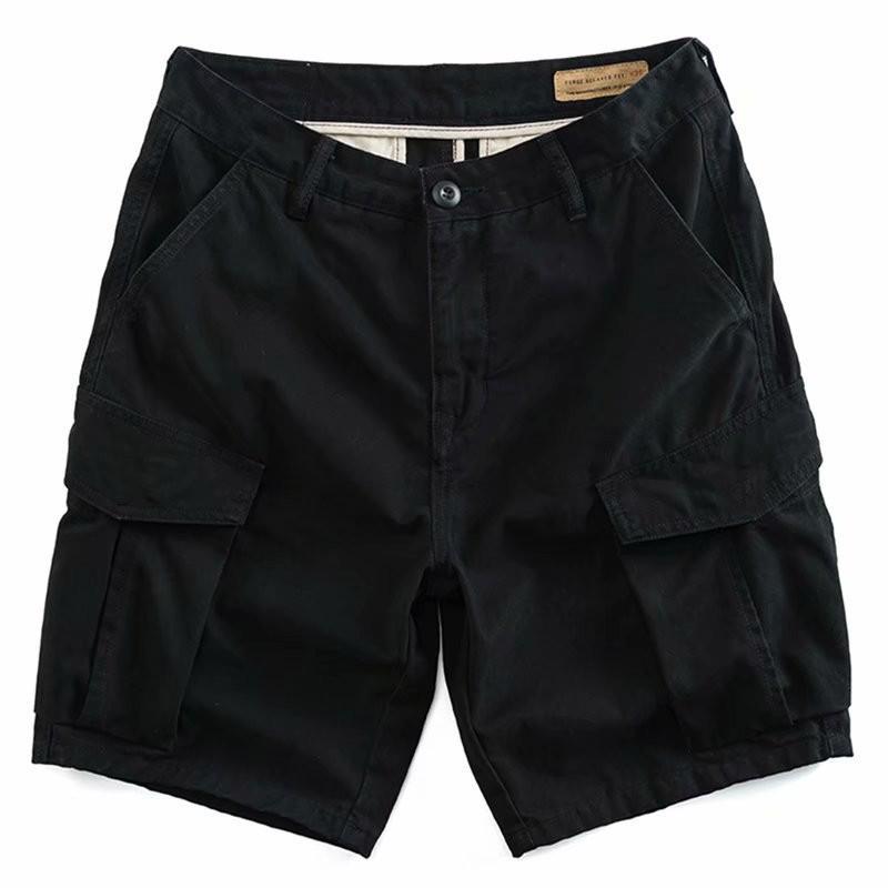 Men's 2022 Summer Elastic Waist Casual Shorts - Solid Color, Korean Style, Trendy, with Drawstring.