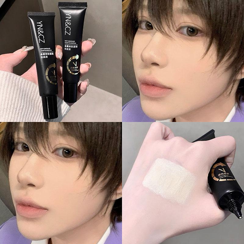 Witte Vloeibare Foundation voor Halloween Goth Make-up Waterdicht Volledige Dekking Witte Foundation Cosplay Hoge Concealer Gezichtskleur