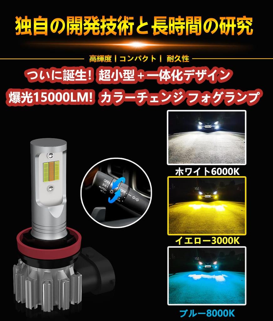 new WENLE Common LED Fog Lamp 3 Color Switching for DC12V Vehicles High Brightness Bright 15000LM 40W Optical Axis Adjustable Integrated Color Change