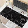 HD printing Mouse Pad Gaming Black Contour Line Large Mousepad XXL Playmat Soft Carpet Laptop Mouse Mats xmm Desk Mat Rug