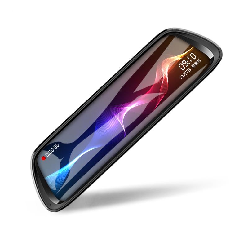 HD Dual Lens Dash Cam with Full-Screen Rearview Mirror for Front and Rear Recording