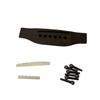 Solid Wood Guitar Bridge Set: Includes Saddle, String Pins, Upper & Lower Nut, Copper String Pin Set