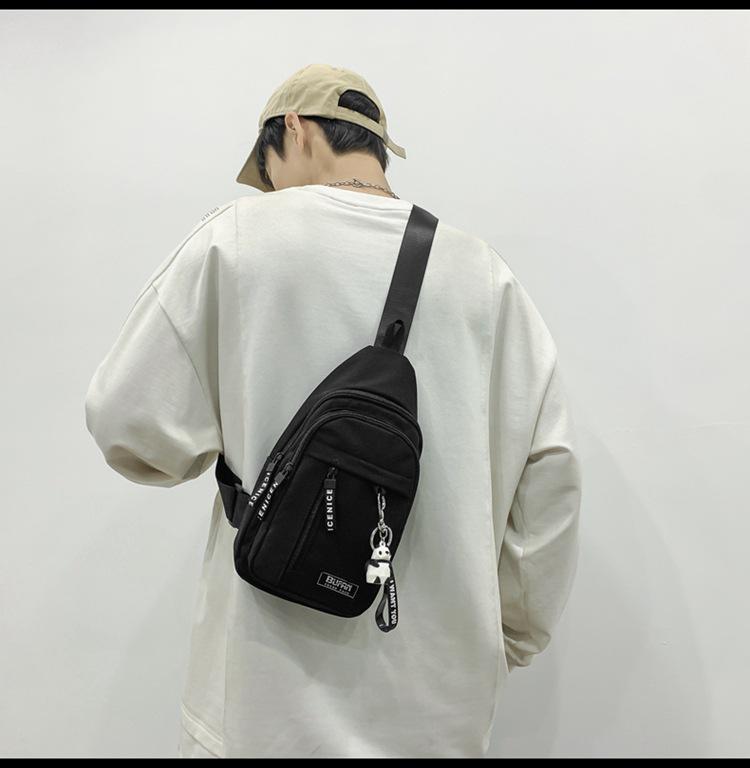 2023 New Canvas Crossbody Chest Bag: Unisex Japanese-Inspired Casual Bag for Students & Phones