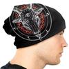 Satanic Baphomet Satan Devil Cap Occult Magic Demon Lucifer Goat Goth Bonnet Hat Print Punk Hip Hop Rock Autumn Winter Beanie Unisex Men Women