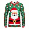 Merry Christmas Santa Claus Men's Long Sleeved T Shirt Popular Y2k Tees Sport Wear Crew Neck Tops Fall Unisex Clothing