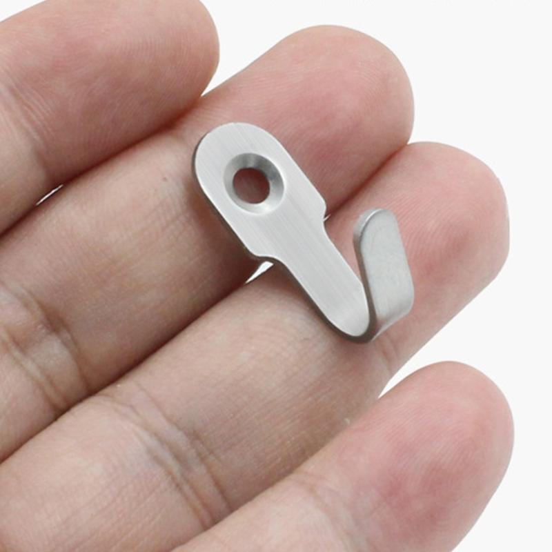 Space Saving Stainless Steel Hook 10 Pack Rusts Resistant Hook Ideal For Mounting On Walls Door And Cabinets