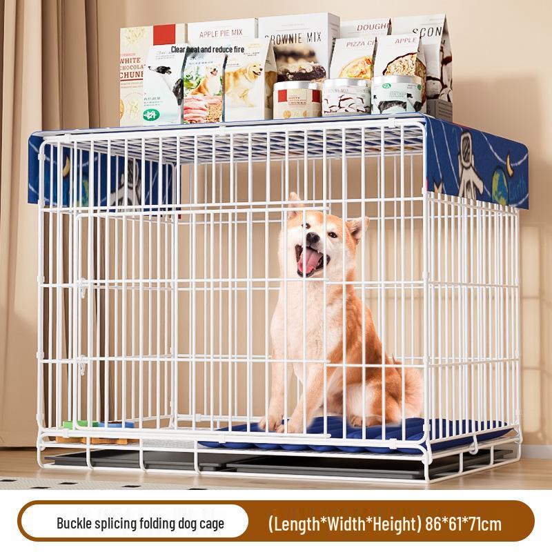 Indoor Pet Cage with Toilet for Small to Medium Dogs & Cats