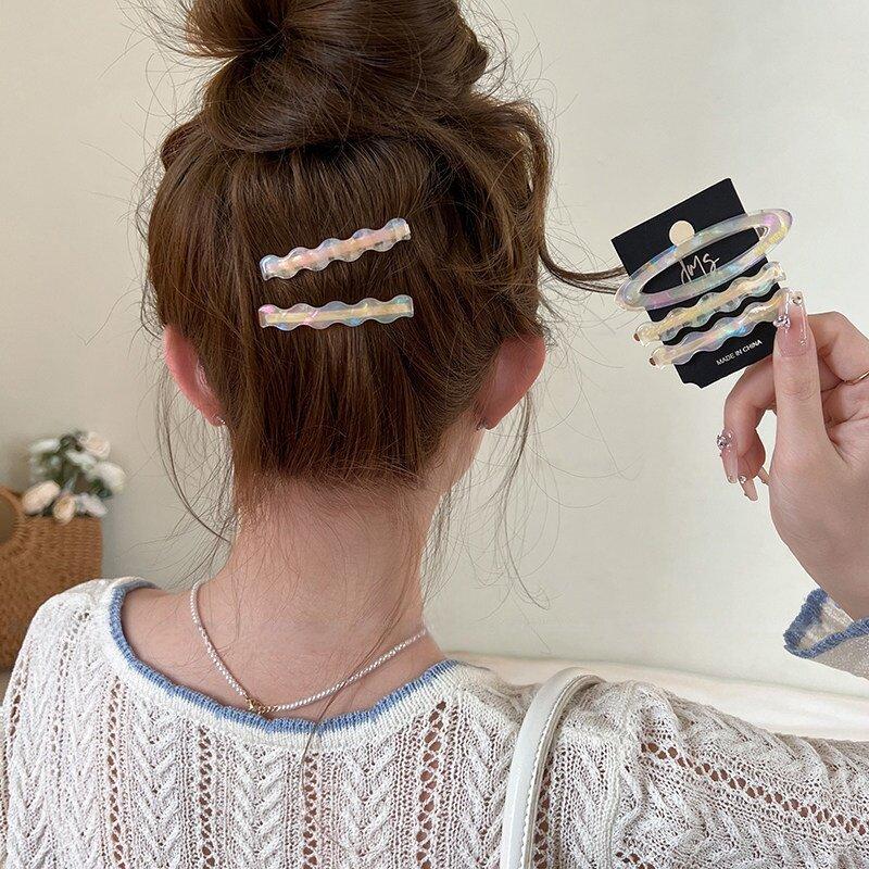 3-Piece Set, Simple Retro Acetic Acid Hairpin, Side Clip, New Broken Hair Bangs Clip, Forehead Bb Clip, Hairpin.