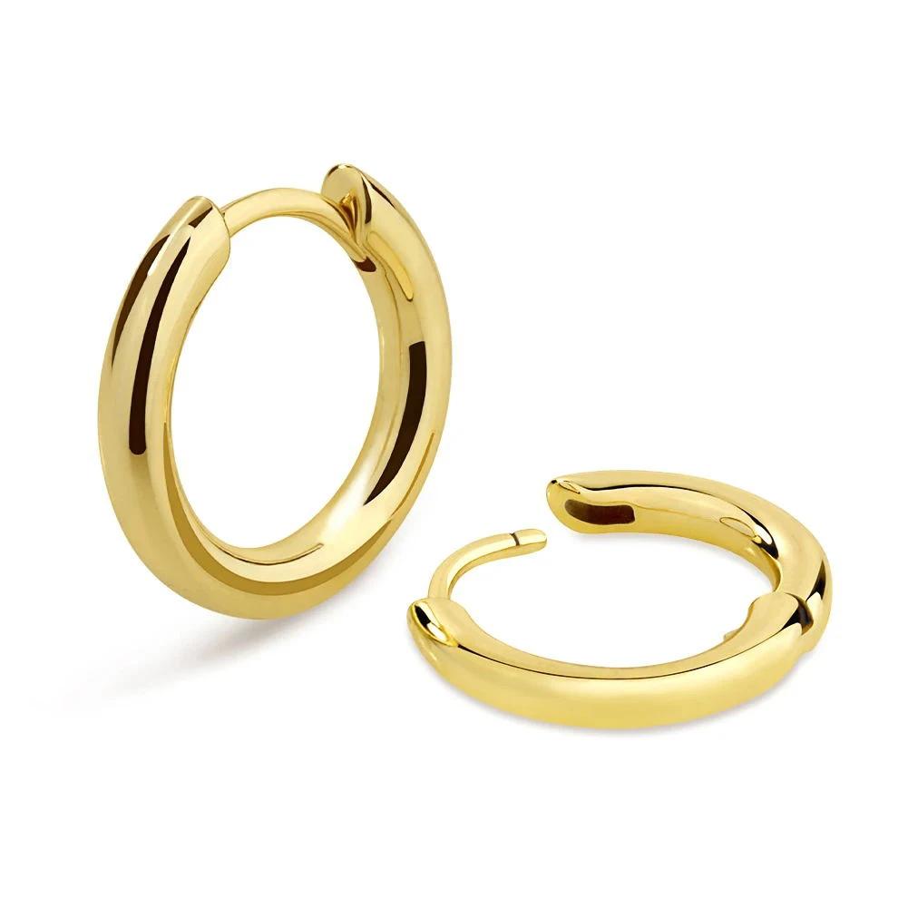 USA 5A CZ Diamond Hoop Earring Men 925 Sterling Silver 14K Gold Plated Hypoallergenic ZIRCON Jewelry Huggie Earrings for Women