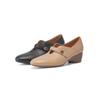Zapatos de Tacón Cómodos de Punta Afilada para Mujer, Otoño Nuevos Zapatos de Suela Blanda, Zapatos de Cuero Pequeños, Zapatos de Un Pie