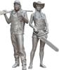 Mantis Miniature S Scale Resin Kit of Modern American Redneck Workers Man35210 1/35 (2 Figures)