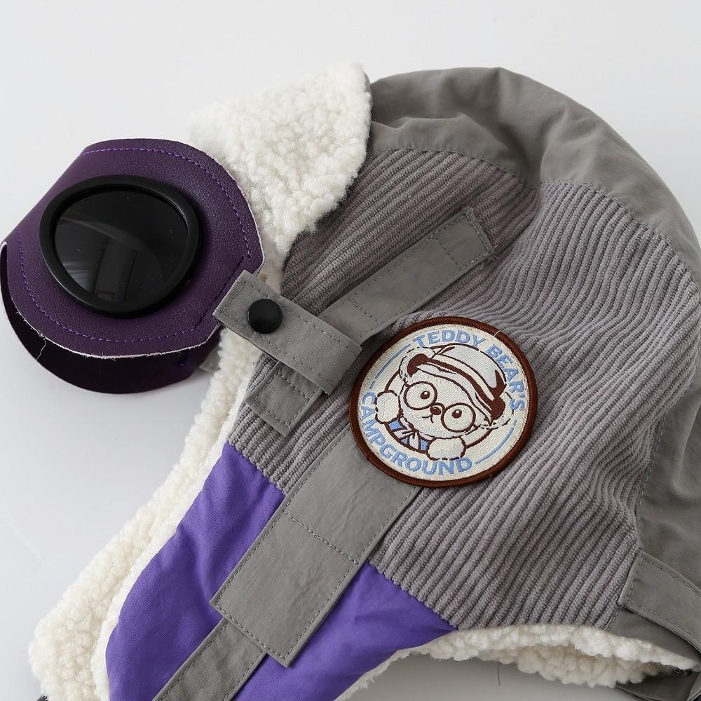 Cute Cartoon Children Pilot Hat Cold Proof Warm Hat New Ear Protection Cap  Winter