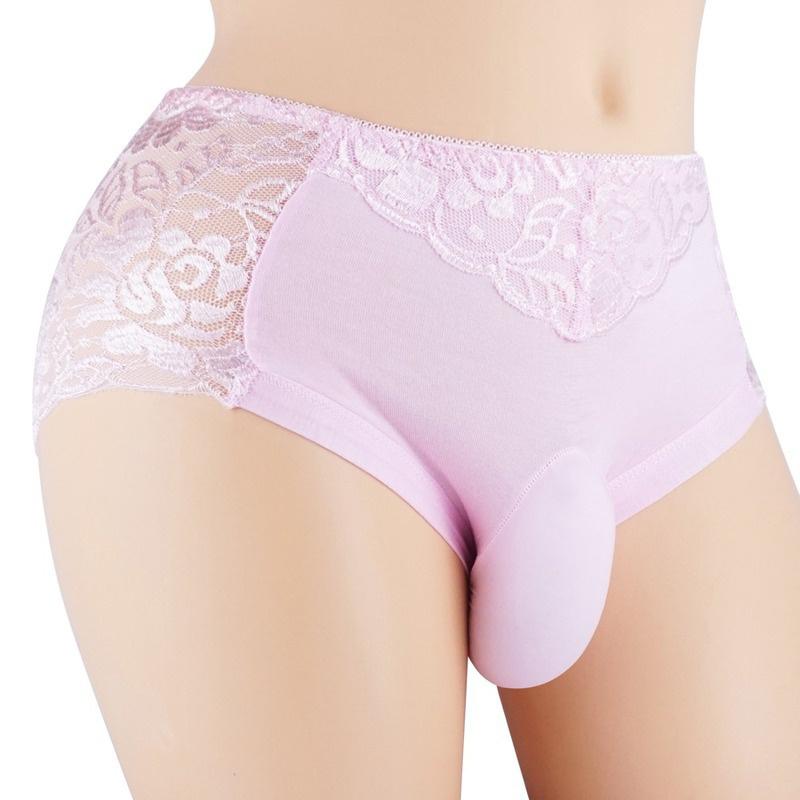 Pánské sexy krajkové kalhotky Spodní prádlo se středním pasem Transparetní Prodyšné spodní prádlo boxerky Potisk Hombre Shorts Spodní prádlo pro muže