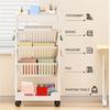 5 Tiers/2 Tiers Mobile Storage Trolley with Wheels Convenient Utility Cart for Kitchen Bathroom Living Room Decoration