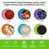 Reusable Condiment Containers Stainless Steel Sauce Cup With Silicone Lids 1.7oz Salad Dressing Container Picnic Food