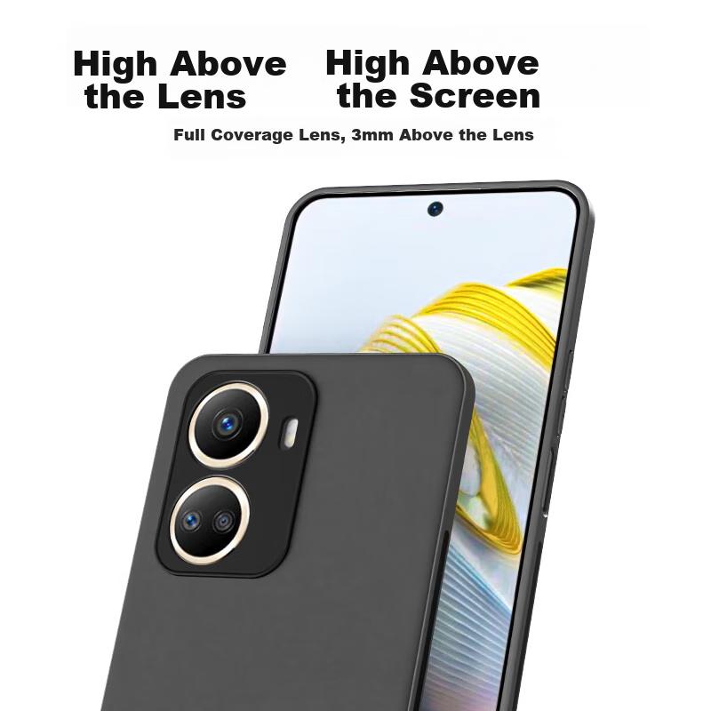 Huawei Nova 10 SE Phone Case, Huawei Nova 10 SE Protective Cover, Upgraded Skin-Like Matte Lens Full Protection Silicone Case - Smoke Gray