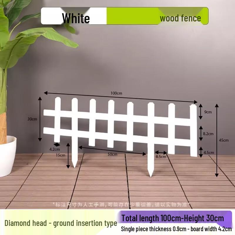 Outdoor Solid Wood Garden Fence Panels (Set of 3)