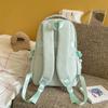 Printed Contrast Student Schoolbag Women's College Style Multi-Compartment Backpack