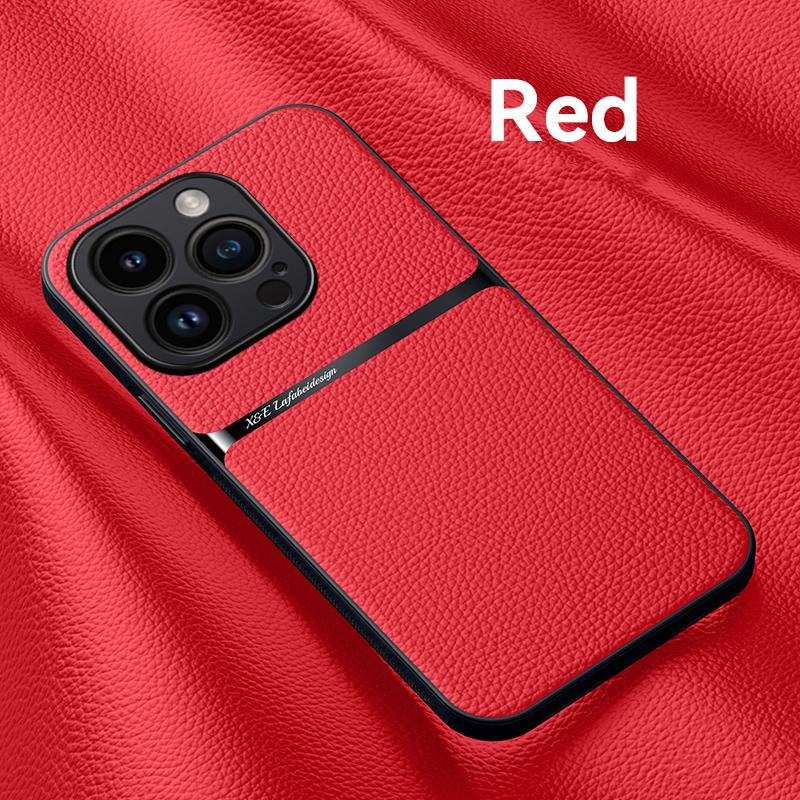 Luxury Magnetic Leather Solid Color Phone Case For iPhone 15 Pro Max Shockproof Back Cover For iPhone 14 13 12 11 Pro Max Plus