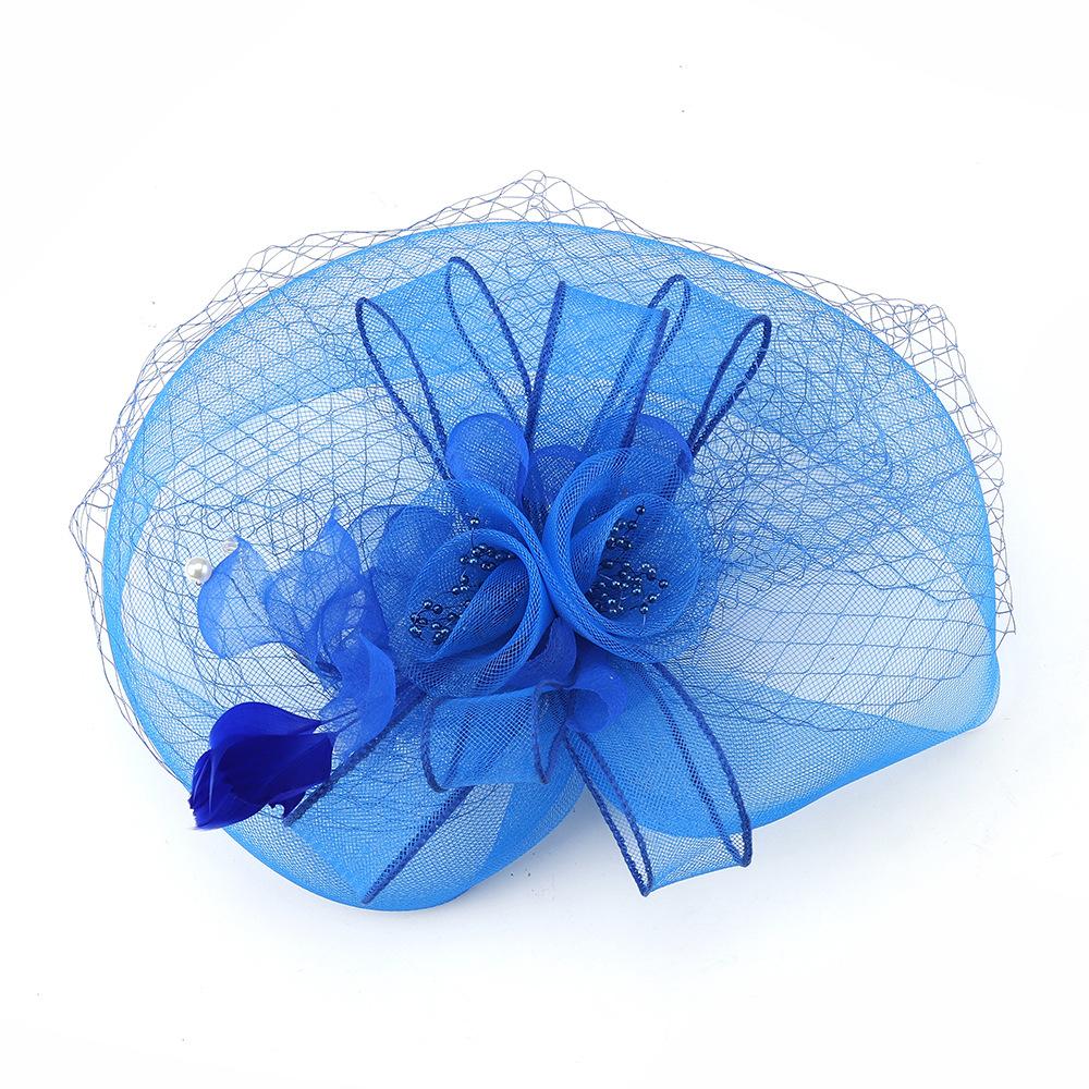 Bride Headband Perfect Gauze Felt Fabric Wedding Hat With Veil and Clip Unique Party Hat Fashion Church Hat Fascinator for Women