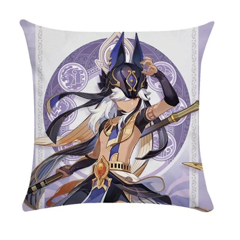 40/45/50cm Genshin Pillowcases Dormitory Sofa Bedside Cushion Cover Cartoon Anime Home Decor Throw Pillow Case