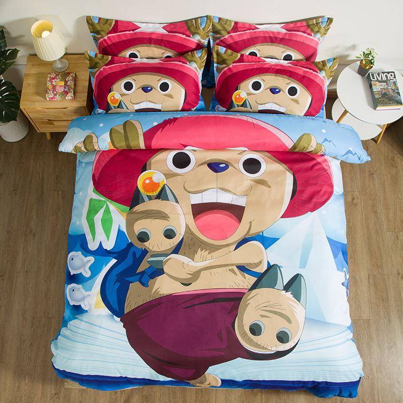 Bedding Sets Cartoon Chopper Quilt Bed Cover Duvet Cover Pillow Case 2-3 Pieces Sets Adult Children Size