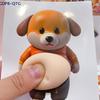 NEW 1/5Pcs 3D Cute Puppy Sticker Squeezeable Shiba Inu Sticker Refrigerator Wall Decoration Silicone Self-adhesive Sticker