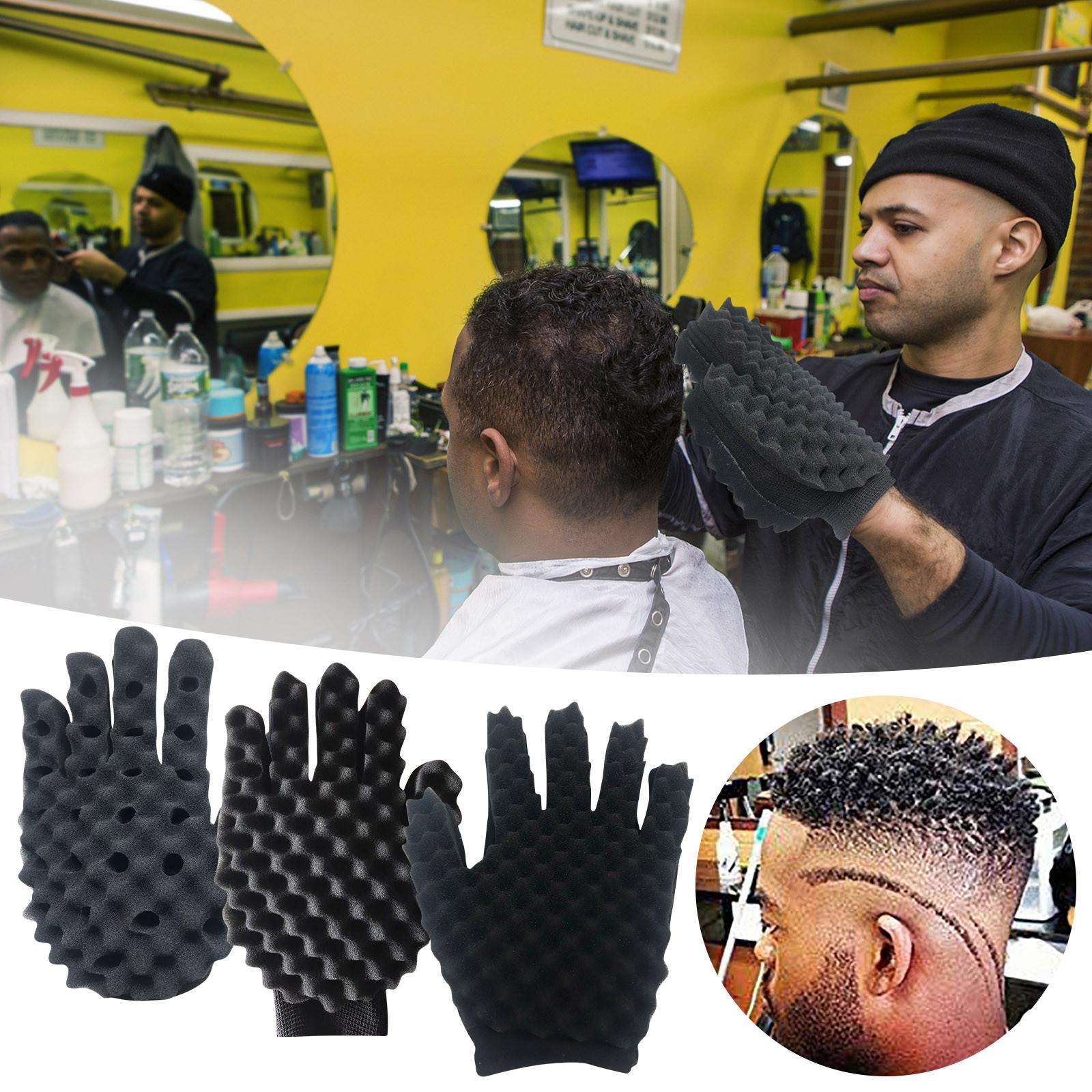 

Гумка Гумка Чорні рукавички для моделювання кучерявого волосся Губка для кучерявого волосся Перукарські інструменти Рукавички губки