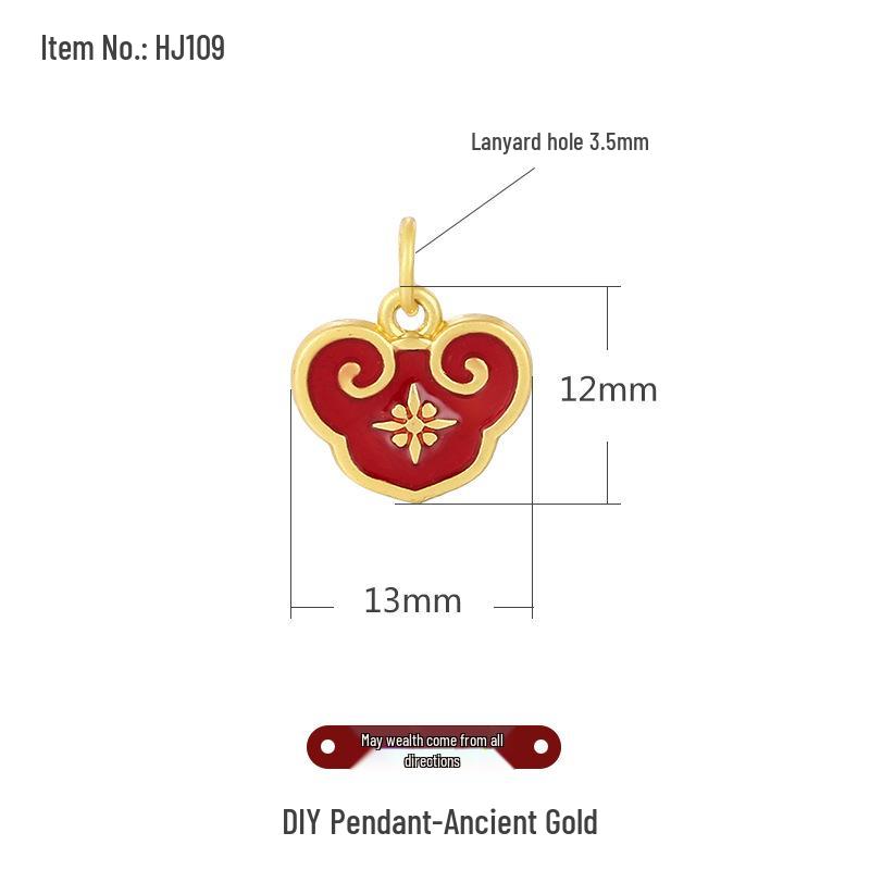 Ancient Gold Sand Cloisonné Beads for DIY Jewelry: Small Drop Pendant Necklace & Bracelet Accessories