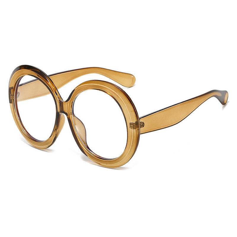 SHAUNA Vintage Oversized Round Women Sunglasses Fashion Double Color Gradient Shades UV400 Men Trending Punk Sun Glasses