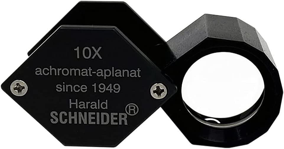 

Schneider Standard Jeweler 10x 18mm Chrome EF2013S Loupe, Magnification, Diameter, Cover,