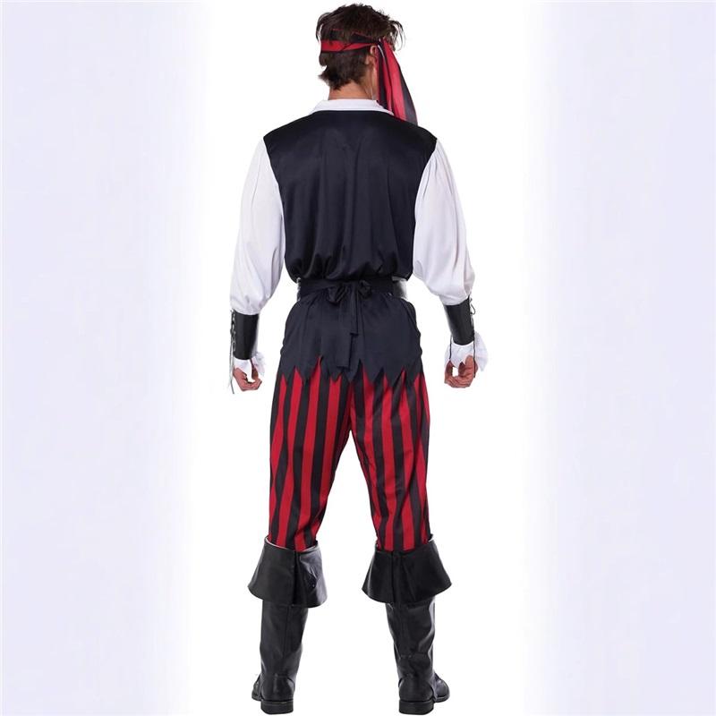 Piratkostymer for Kvinner Menn Voksen Halloween Mannlig Kaptein Jack Sparrow Kostyme Pirates of the Caribbean Cosplay Klessett