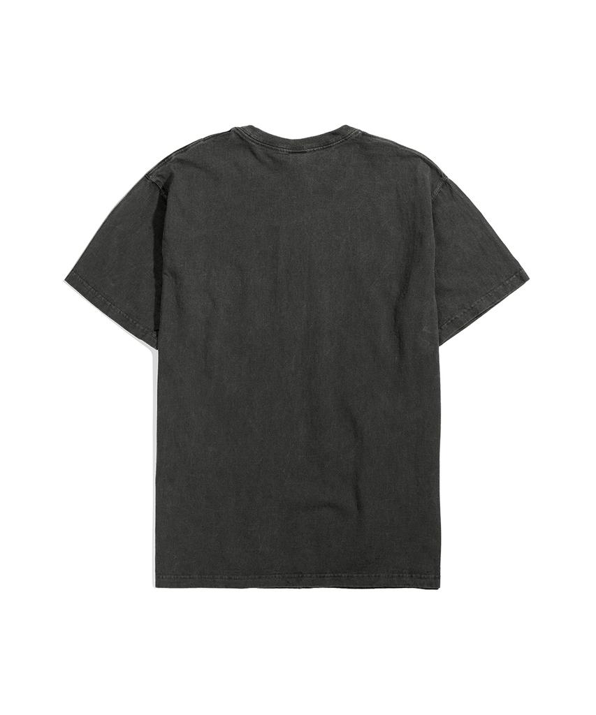 Guson Pigment-Dyed Short Sleeve T-Shirt - Black