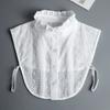 Hollow Lace Chiffon Doll Cotton Fake Collar Blouse Sweater Detachable Shirt Collar False Collar Lapel Women Top Collars Decor