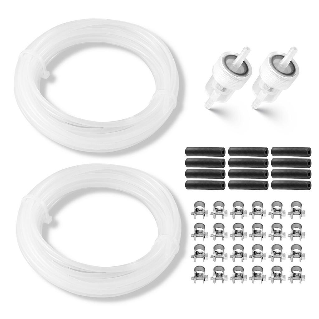 Fuel Pipe Hose Line Kit, 5000mm Diesel Heater Fuel Line Kit, Replaceable Parking Heater Fuels Lines Kits with Lines Filters Clips & Hoses, Tank Diesel