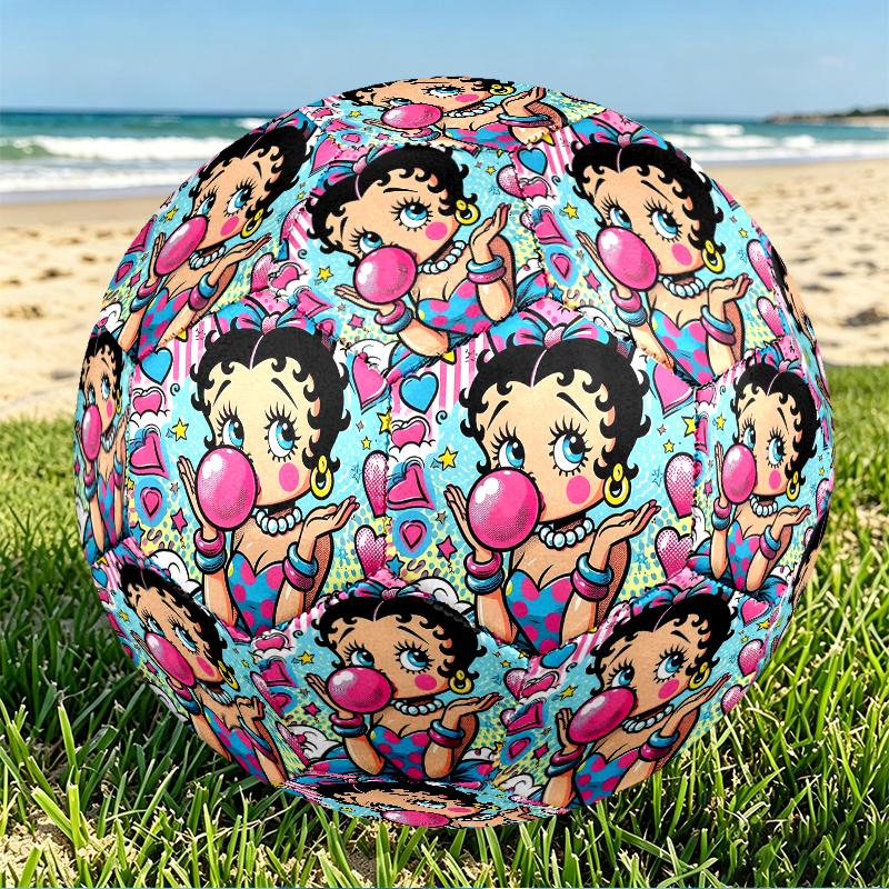 Sexy Doll Print Size 5 Soccer Ball, PU Wear Resistant Football for Match Training and Daily Practice, Birthday Gift for Soccer Fans