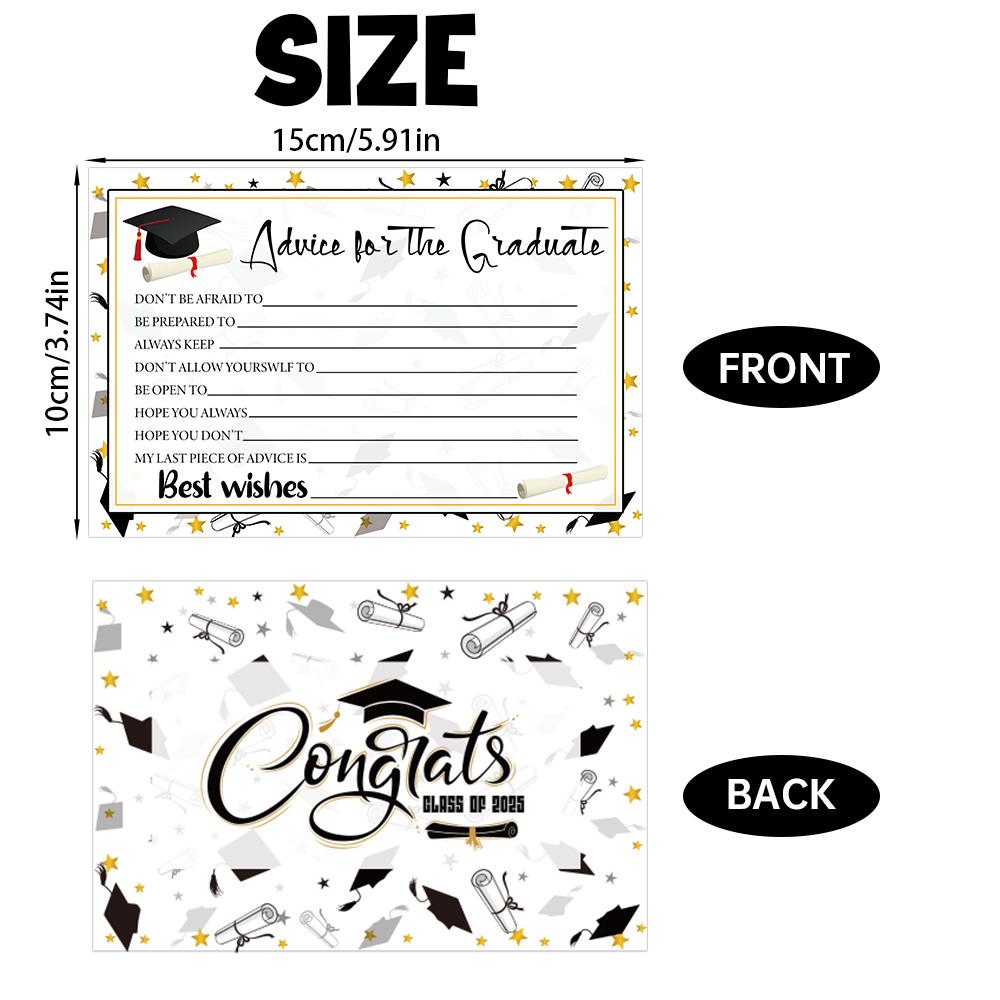 8/16pcs Graduation Advice  Cards 2025 Graduation Party Decorations for the Graduate College High School Favors Table Games