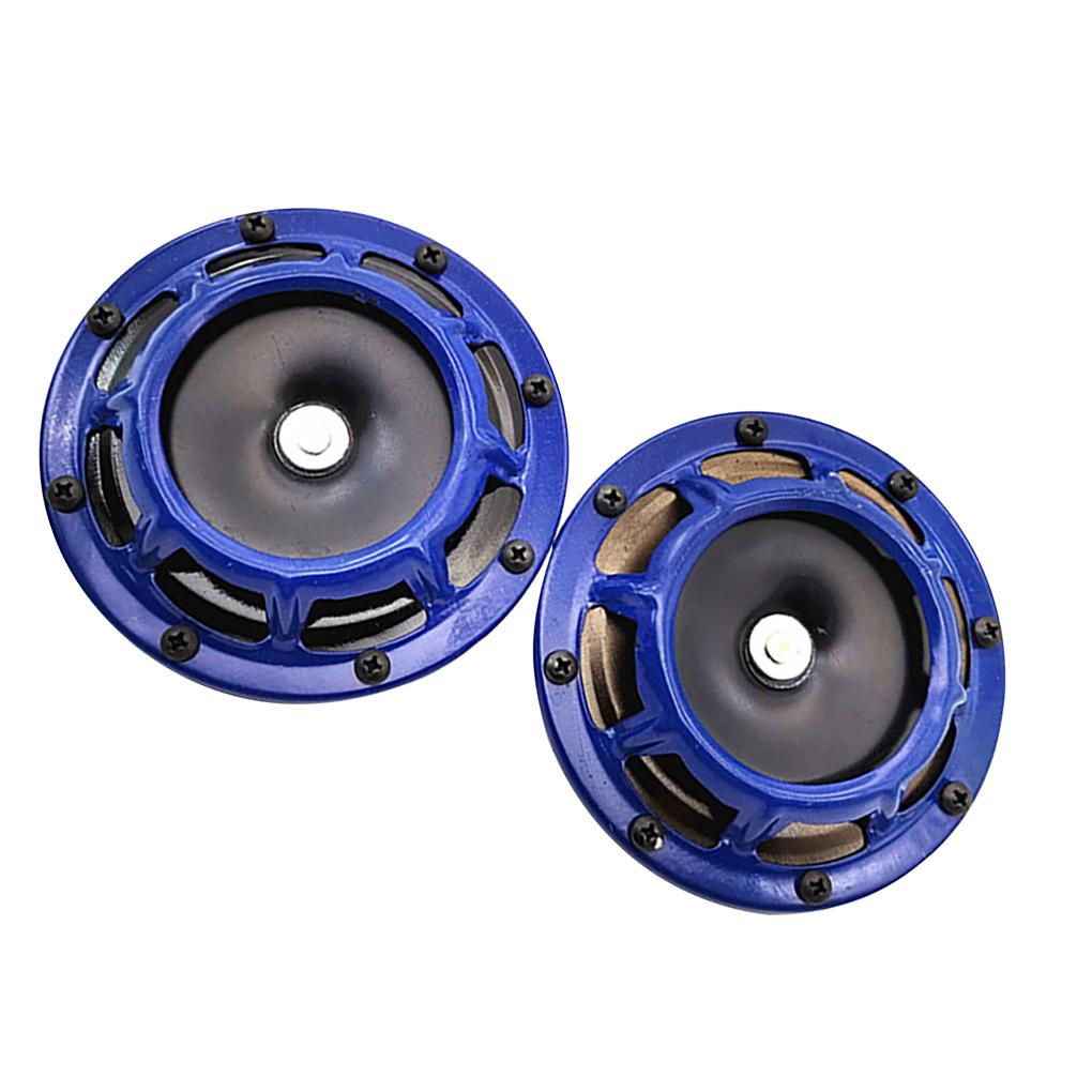 2 Pieces Car Horns 12V Motorcycle Modified Trumpets Super Loud Electric Loudspeaker for Truck RV  Red